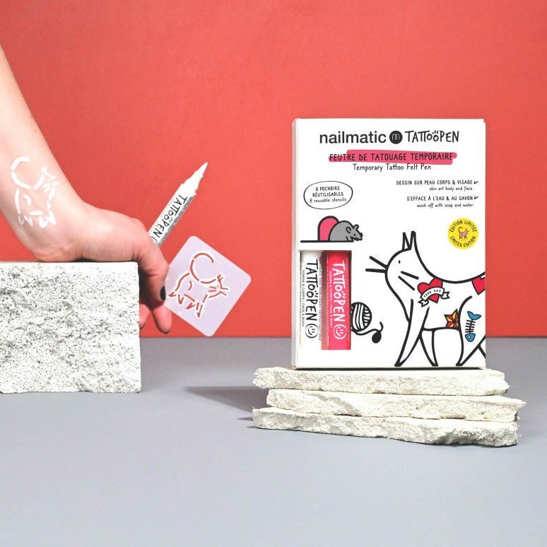 Nailmatic® Tattoo pen szett sablonnal Imaginaire Cat by Ami - Nailmatic - Tetoválás - OduStore