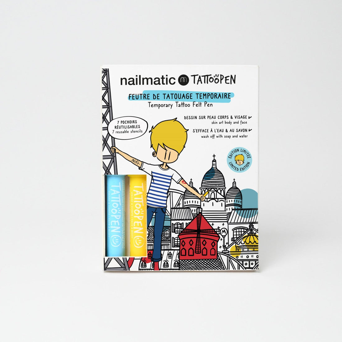 Nailmatic® Tattoo pen szett sablonnal Paris by Jo Little - OduStore - Dekorkozmetika > Kozmetikum - Nailmatic