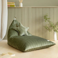 Nobodinoz® Eco - Velvet Essaouira Hosszú Babzsák - Olive Green - Nobodinoz - Lakberendezési kiegészítő - OduStore