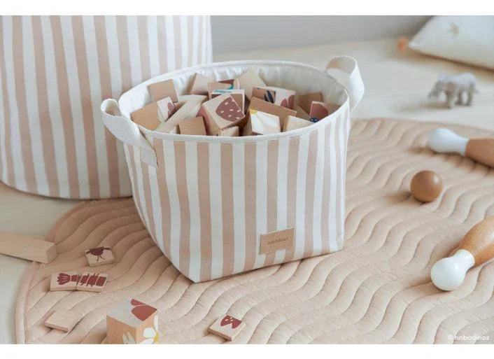 Nobodinoz® Játéktartó - taupe stripes/natural - Nobodinoz - Textil