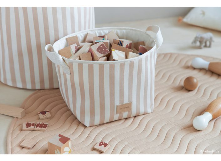 Nobodinoz® Játéktartó - taupe stripes/natural - Nobodinoz - Textil