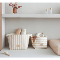 Nobodinoz® Játéktartó - taupe stripes/natural - Nobodinoz - Textil