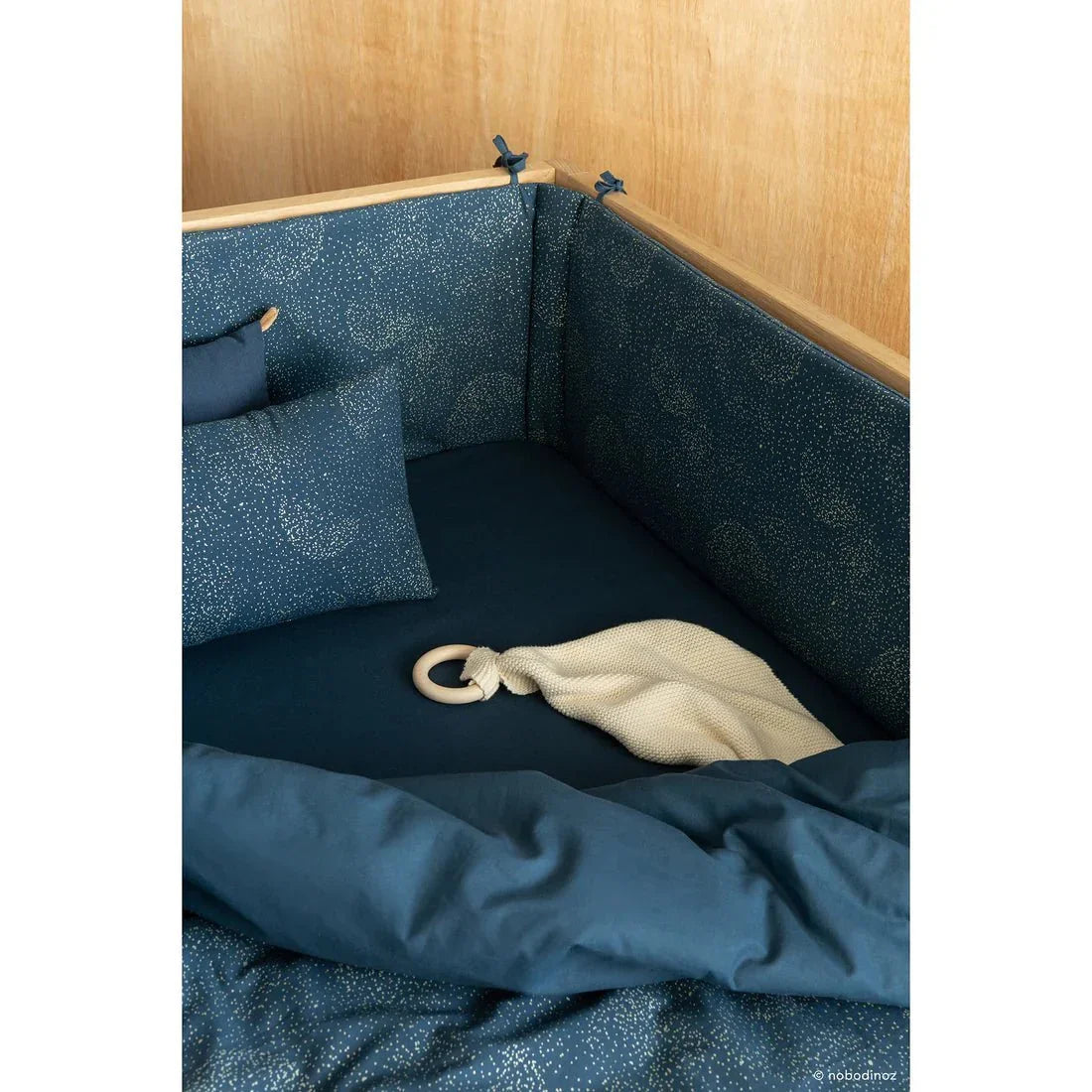 Nobodinoz® Kiságy rácsvédő - gold stella/night blue - Nobodinoz - Textil