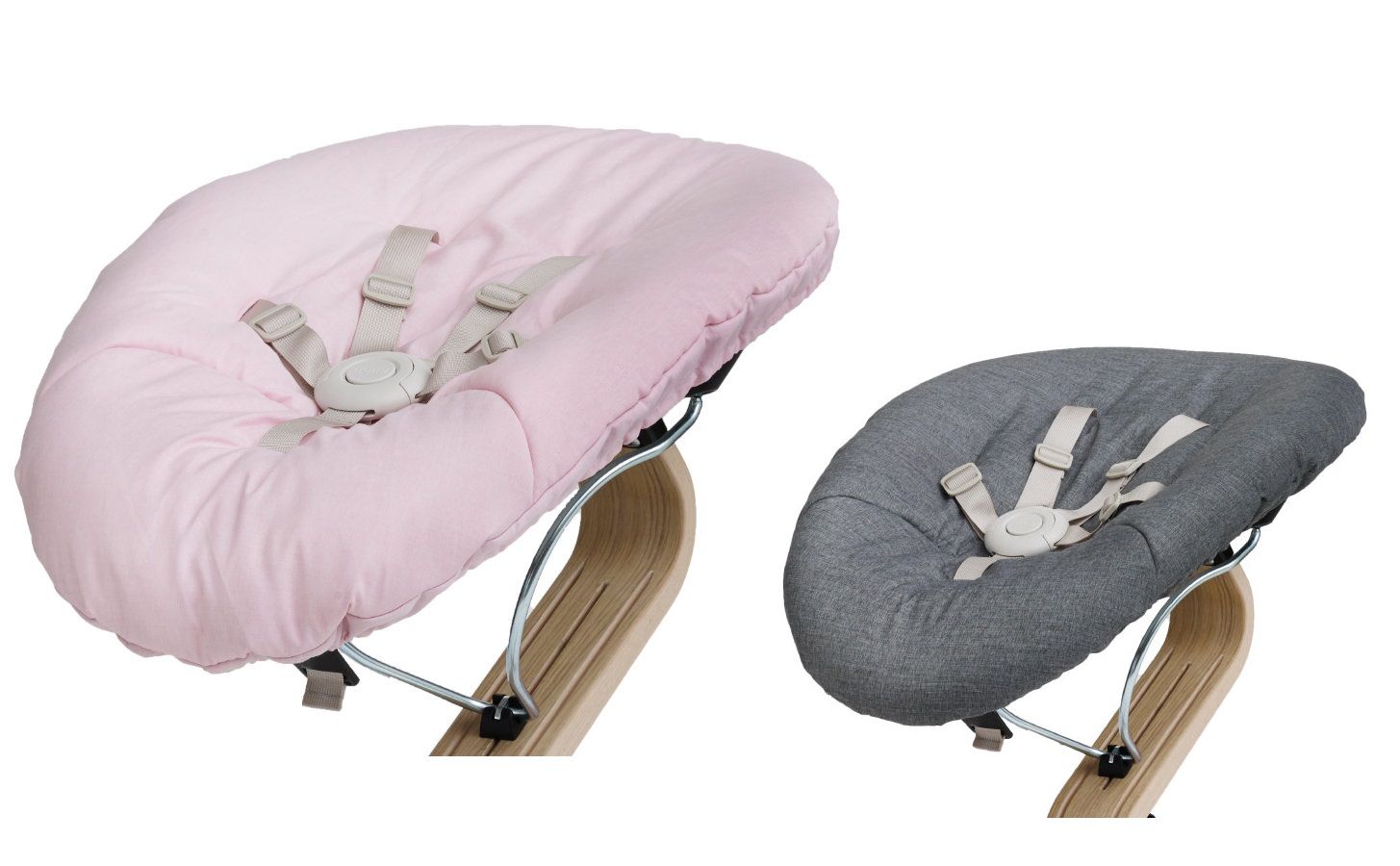 Nomi® Kétoldalas baba matrac - Dark Grey/Pale Pink - Nomi - Etetőszék