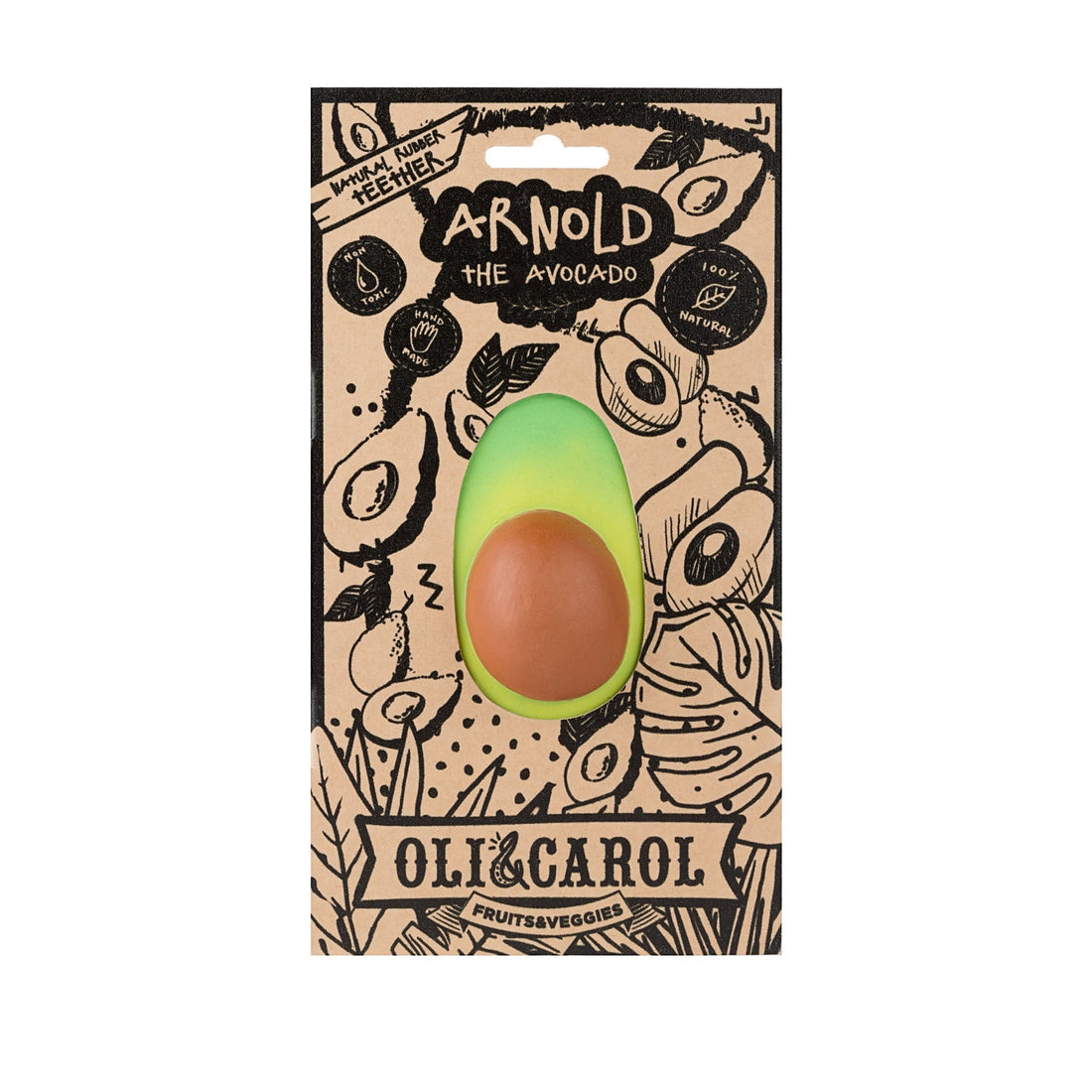 Oli&Carol® Arnold the Avocado™ - rágóka/fürdőjáték - OduStore - Textíliák, cumi, rágóka - Oli & Carol