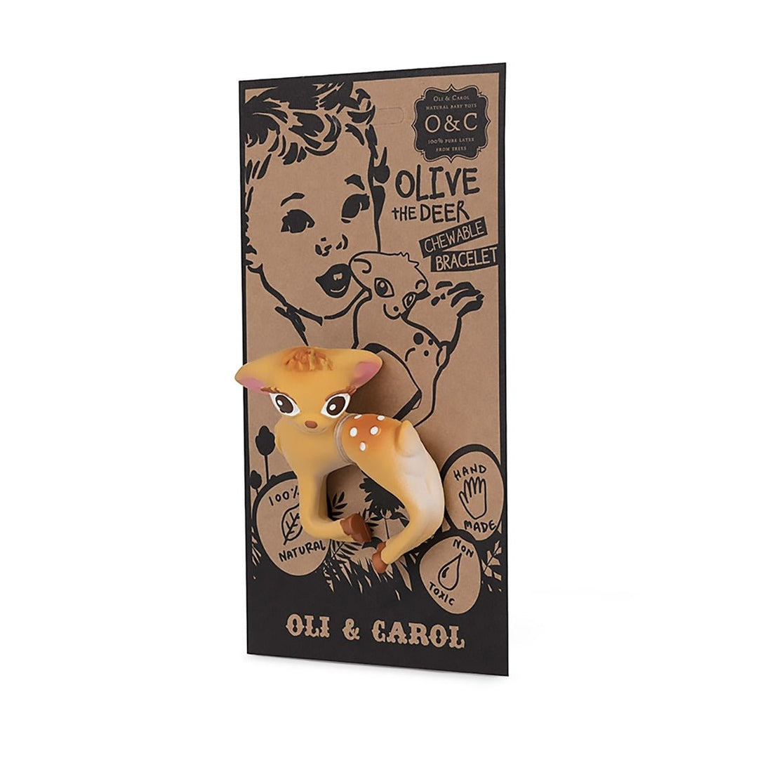 Oli&Carol® Olive the Deer™ - rágóka karkötő - OduStore - Textíliák, cumi, rágóka - Oli & Carol