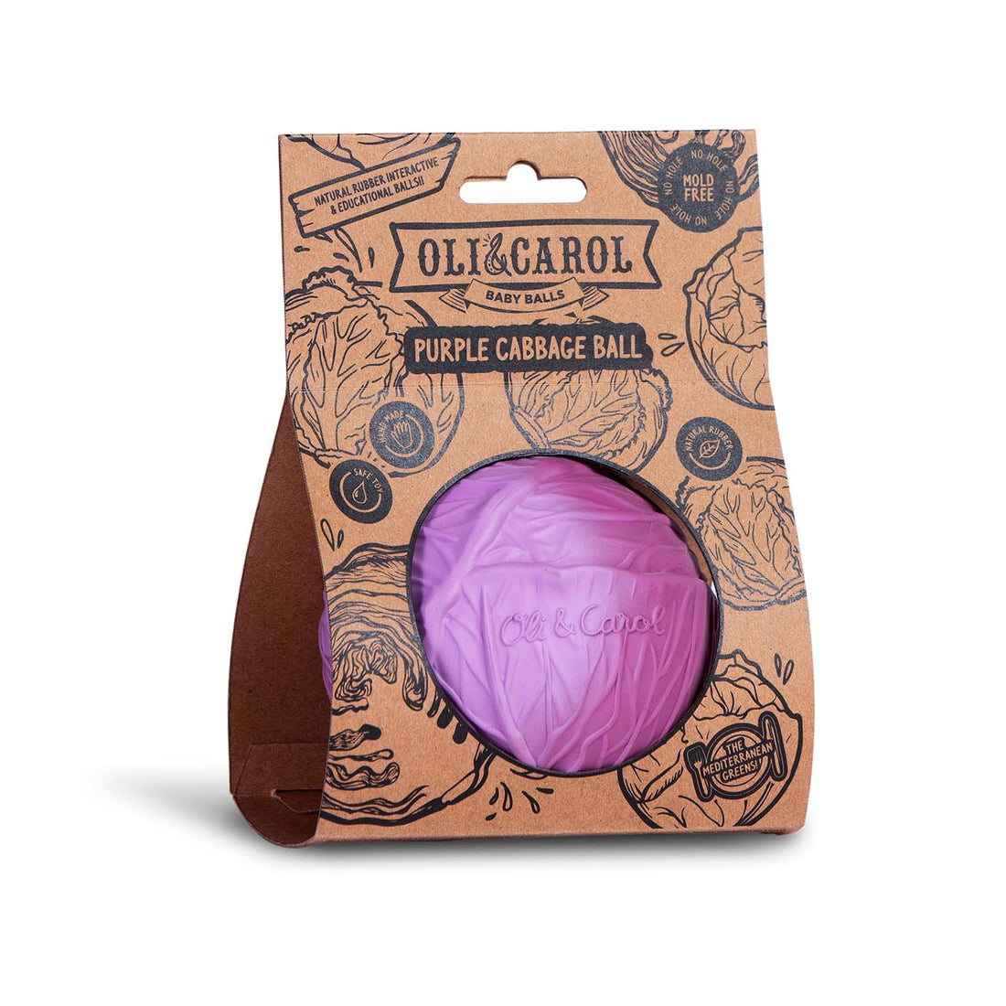 Oli&Carol® Purple Cabbage labda rágóka/fürdőjáték - Oli&Carol - Babajátékok