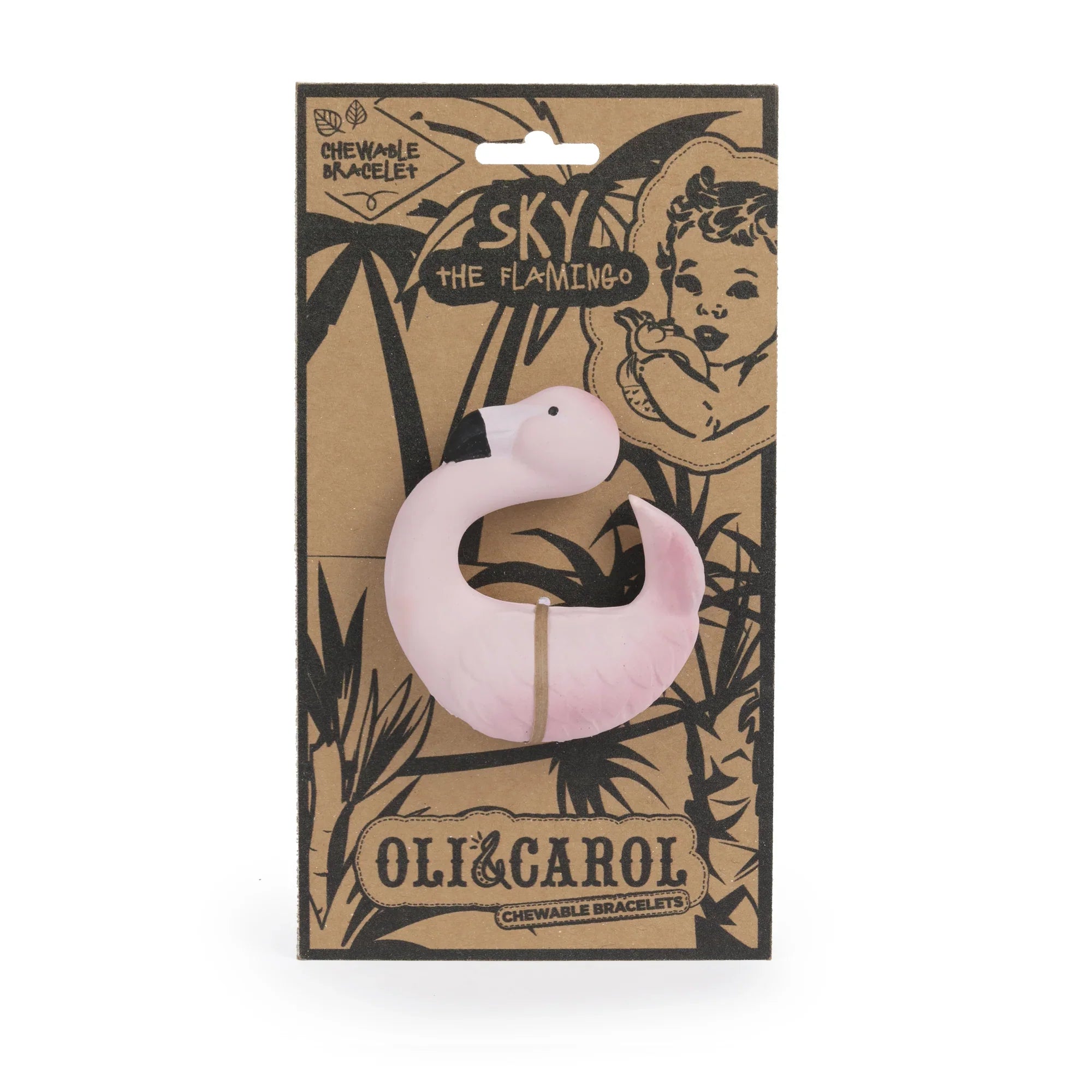 Oli&Carol® Sky the flamingo rágóka karkötő - Oli&Carol - Babajátékok - OduStore