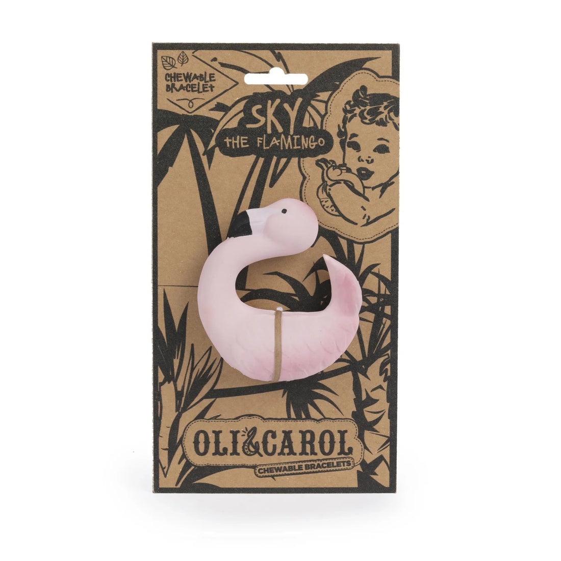 Oli&Carol® Sky the flamingo rágóka karkötő - Oli&Carol - Babajátékok - OduStore