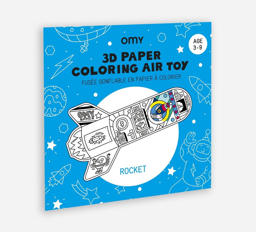 OMY® Felfújható 3D színező - Rocket - OduStore - Kreatív - OMY