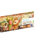 Djeco óriás puzzle, 100 darabos, állatos zenélő mesefigurák illusztrációjával