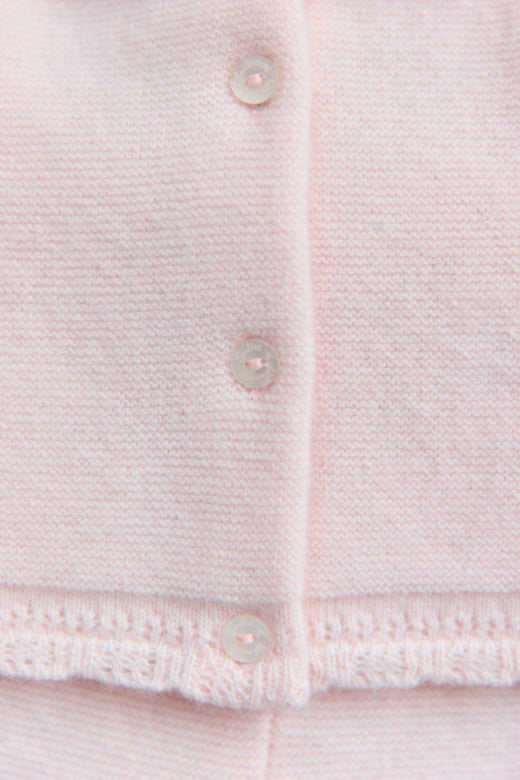 Tartine et Chocolat Hosszú ujjú együttes - Rose pâle col volanté