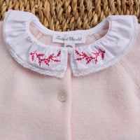 Tartine et Chocolat Hosszú ujjú együttes - Rose pâle col volanté