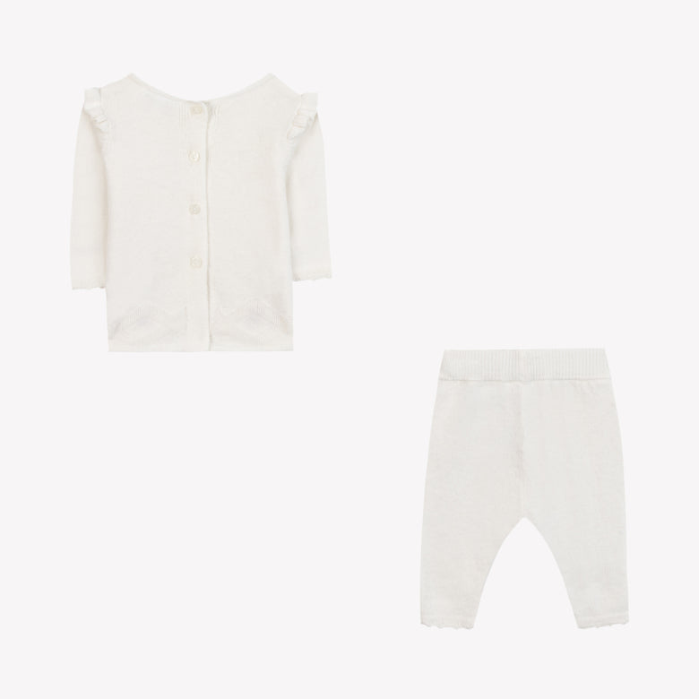 Tartine et Chocolat Hosszú ujjú együttes - Nacre/Ecru broderies