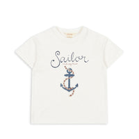 Konges Sløjd® Era Tee Rövidujjú póló - Off White/Sailor