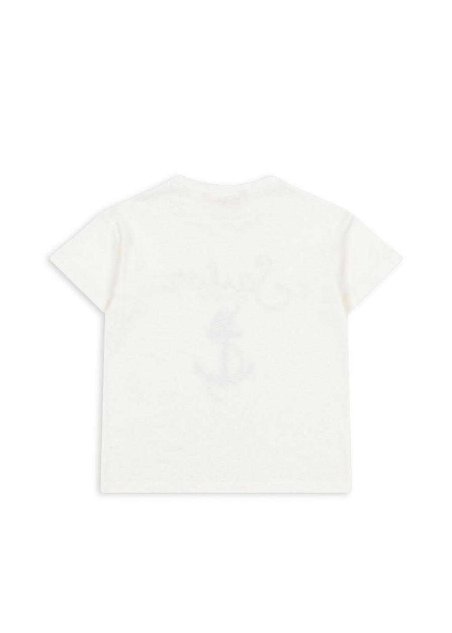 Konges Sløjd® Era Tee Rövidujjú póló - Off White/Sailor