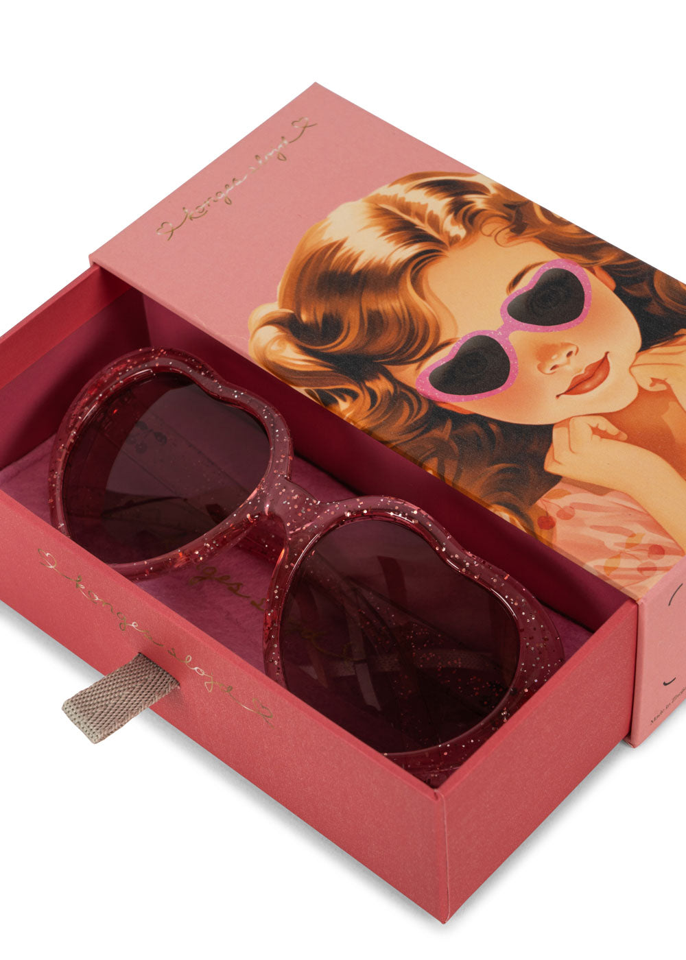 Konges Sløjd® Junior Heart napszemüveg - Cherry Glitter