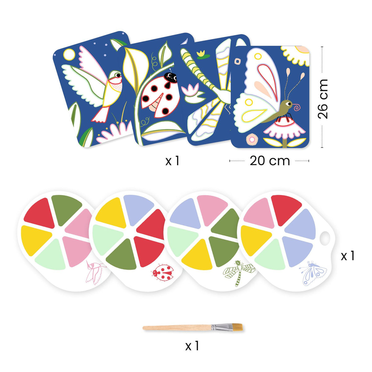 Djeco Palettafestés - Röpködők - Palette painting - Creepy crawlies