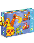 Djeco Párosító puzzle - Munkagépek, 12 db-os - Articulo vehicles