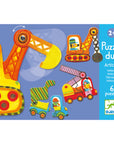 Djeco Párosító puzzle - Munkagépek, 12 db-os - Articulo vehicles