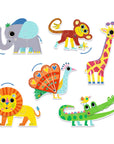 Djeco Matching Puzzle - Trunked (Ornamented) - Articulo Animals