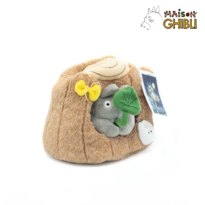 Totoro plush in a tree trunk - My Neighbor Totoro