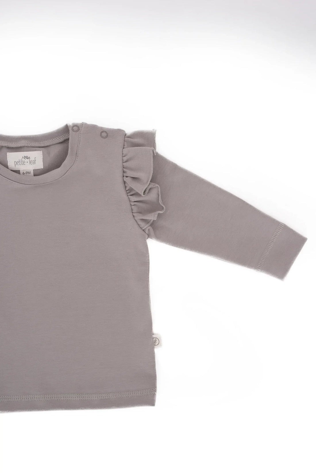 Petite Leaf® Fodros hosszú ujjú felső - Warm Grey - OduStore - Pólók, ingek - Petite Leaf