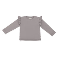 Petite Leaf® Fodros hosszú ujjú felső - Warm Grey - OduStore - Pólók, ingek - Petite Leaf