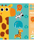 Djeco Primo puzzle - A szavannán, 3-4-5-6 db-os