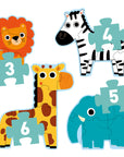 Djeco Primo puzzle - A szavannán, 3-4-5-6 db-os