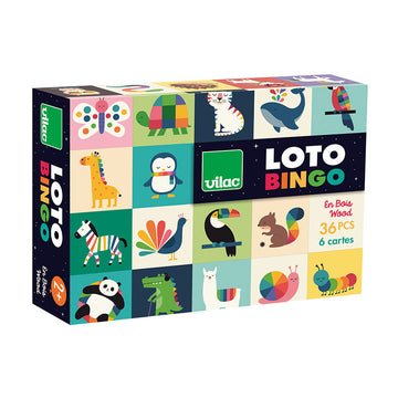 Vilac® Wooden Lottery/Bingo Game - Rainbow Animals