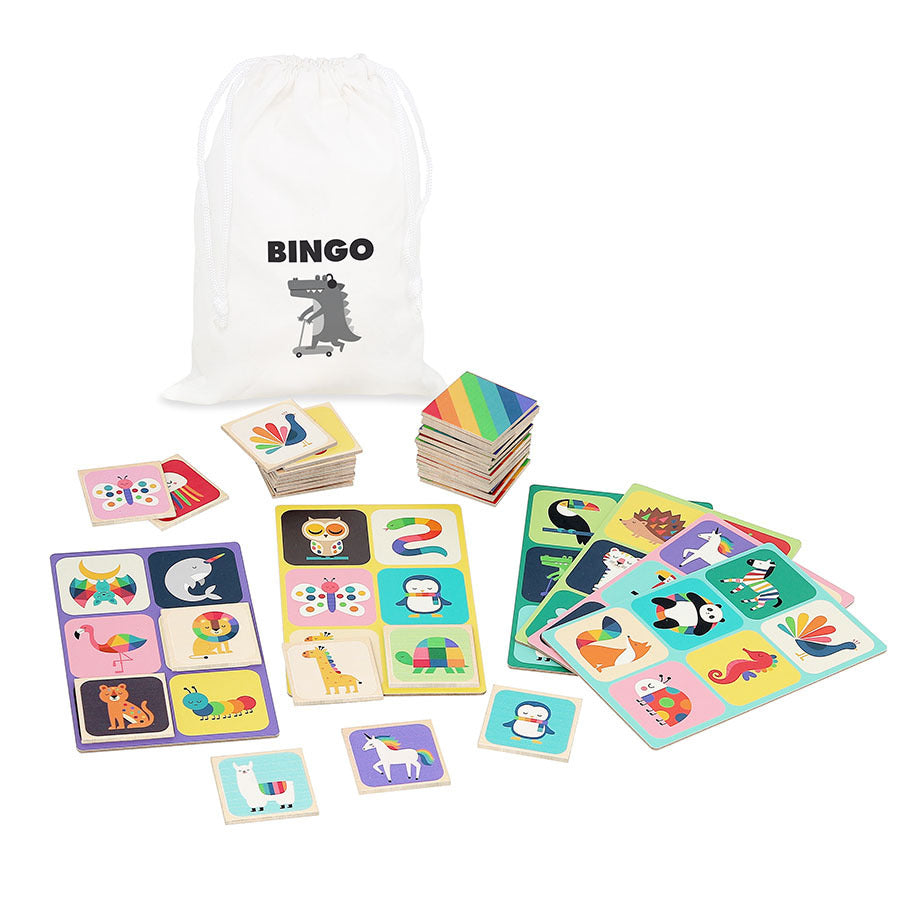 Vilac® Wooden Lottery/Bingo Game - Rainbow Animals