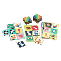 Vilac® Wooden Lottery/Bingo Game - Rainbow Animals