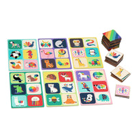Vilac® Wooden Lottery/Bingo Game - Rainbow Animals