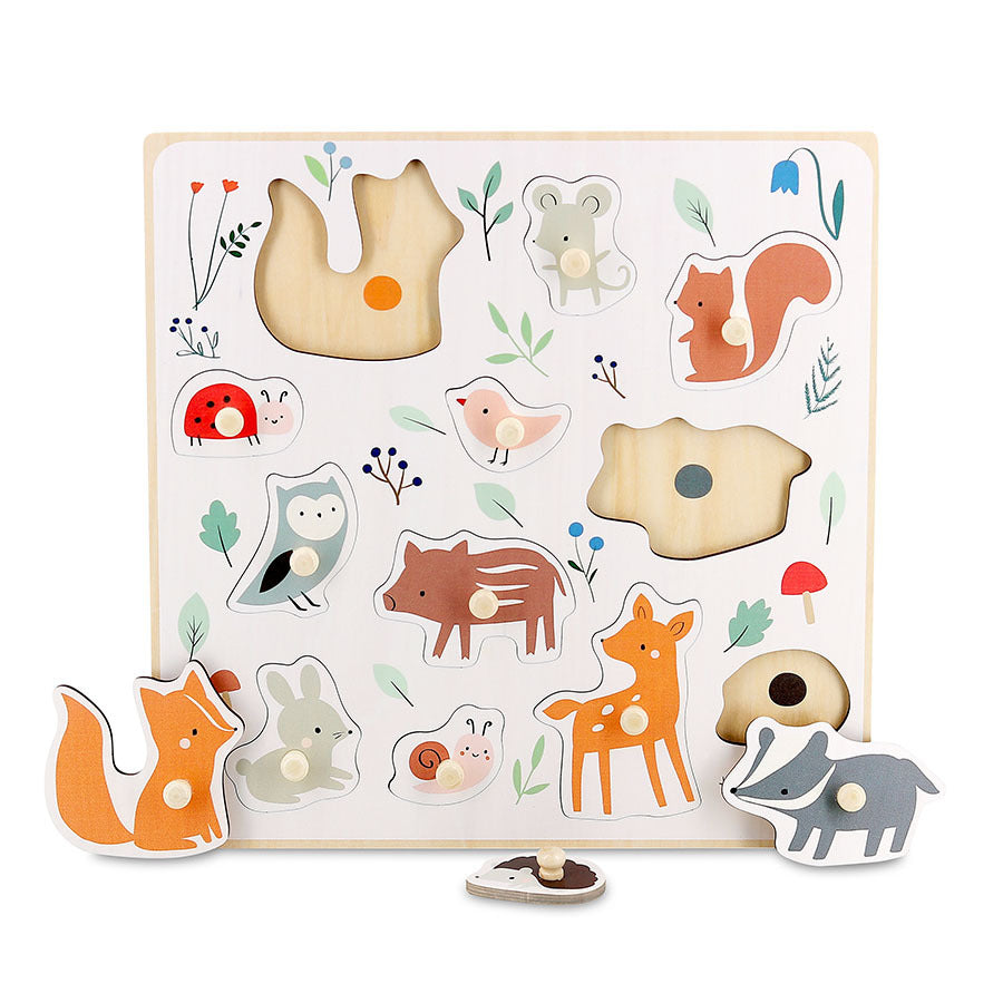 Vilac Fa formaillesztő puzzle – Erdei állatok (Sarah Betz)