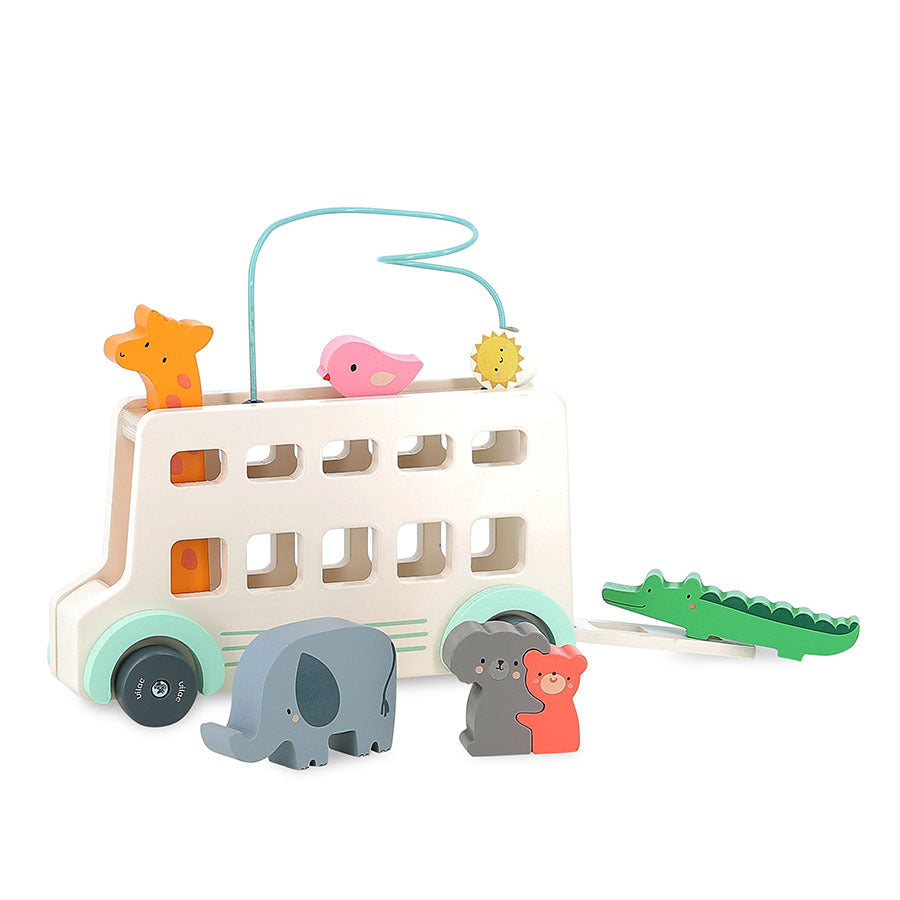 Vilac Fa készségfejlesztő játék – Bus’Animo állatos busz (Sarah Betz)