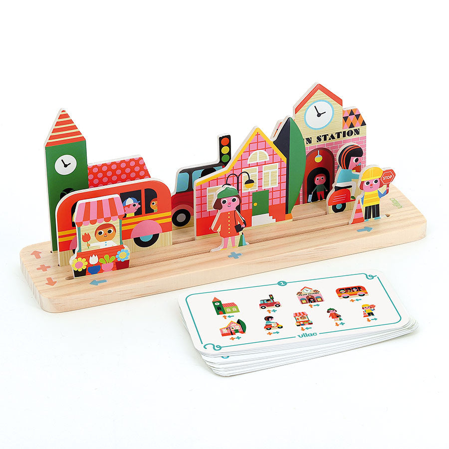 Vilac® Wooden logic game - Build the city