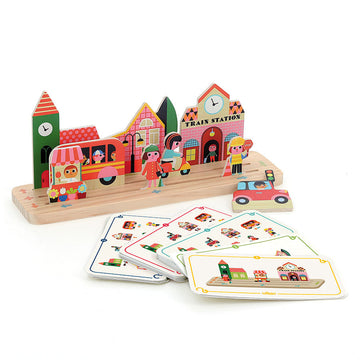 Vilac® Wooden logic game - Build the city