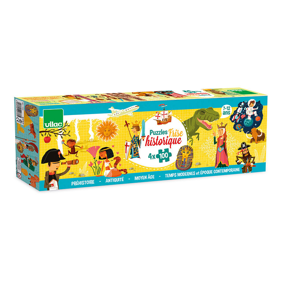 Vilac® Large Historical Frieze Puzzle 4 x 100 pcs
