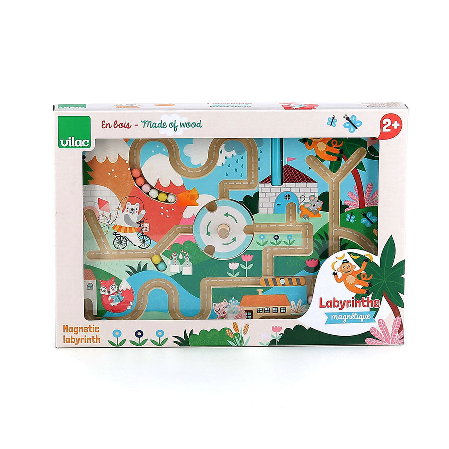 Vilac® Magnetic Wooden Maze - Funny Animals