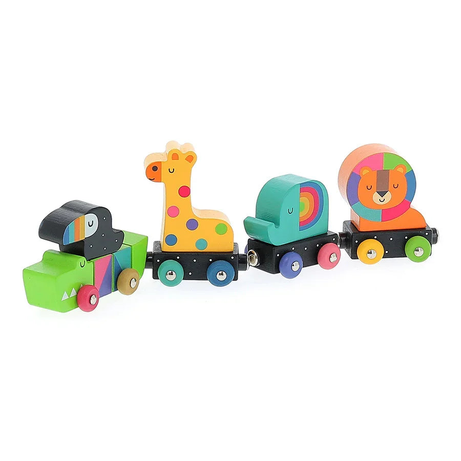 Vilac Colorful Wooden Animal Train - Andy Westface