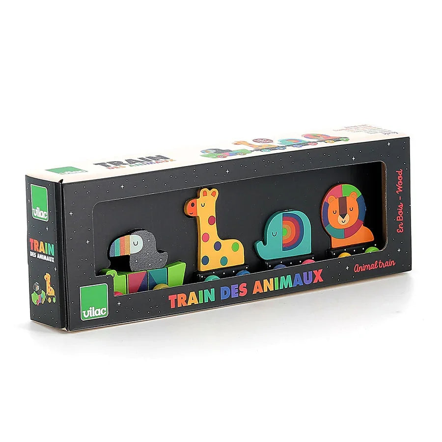 Vilac Colorful Wooden Animal Train - Andy Westface