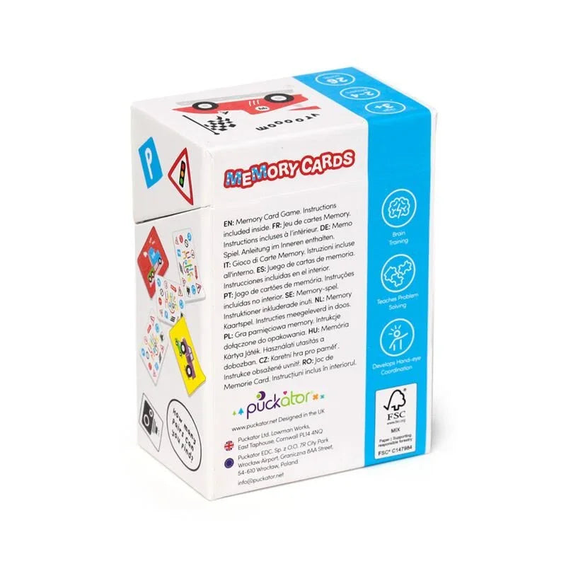 Puckator Memóriajáték Szett - Kis Autók - Puckator - Gyerekjátékok