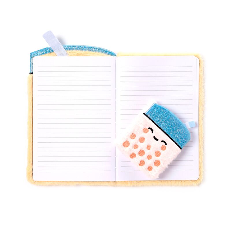 Puckator® Plüss Napló Zsebében Mini Notesszel - Boba, a Bubble Tea - Foodiemals - Puckator - Apró kincsek - OduStore