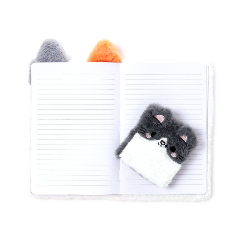 Puckator® Plüss Napló Zsebében Mini Notesszel - Lola, a Macska - Édes Állatok - Puckator - Apró kincsek - OduStore