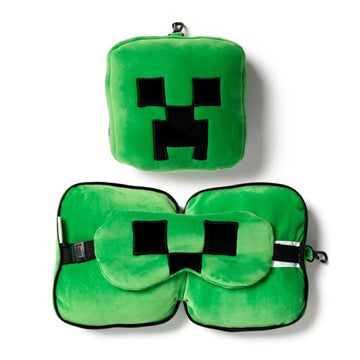 Puckator® Utazópárna Szemmaszkkal, RELAXEAZZZ - Minecraft Creeper - OduStore - Puckator