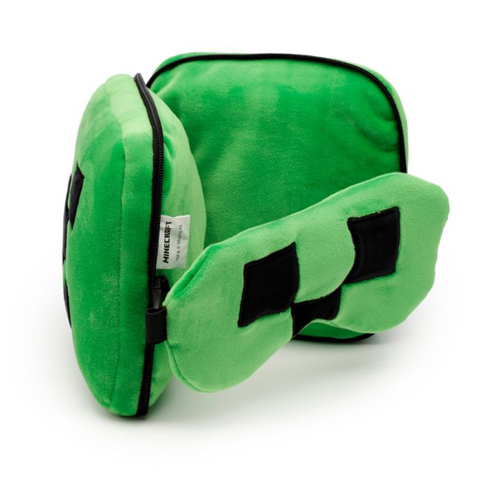 Puckator® Utazópárna Szemmaszkkal, RELAXEAZZZ - Minecraft Creeper - Puckator - Utazó játékok - OduStore