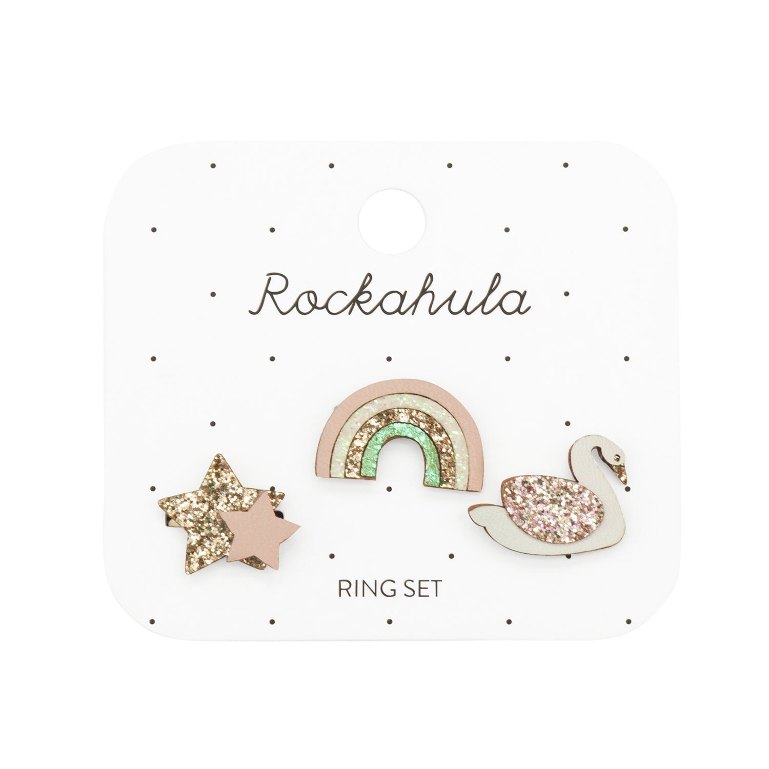 Rockahula® Rainbow And Swan Gyűrű szett - Rockahula - Ékszerek, kellékek - OduStore