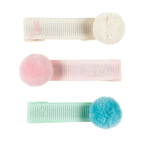 Souza® Inga pom pom hajcsat fehér/pink/menta - OduStore - Ékszerek, kellékek - Souza