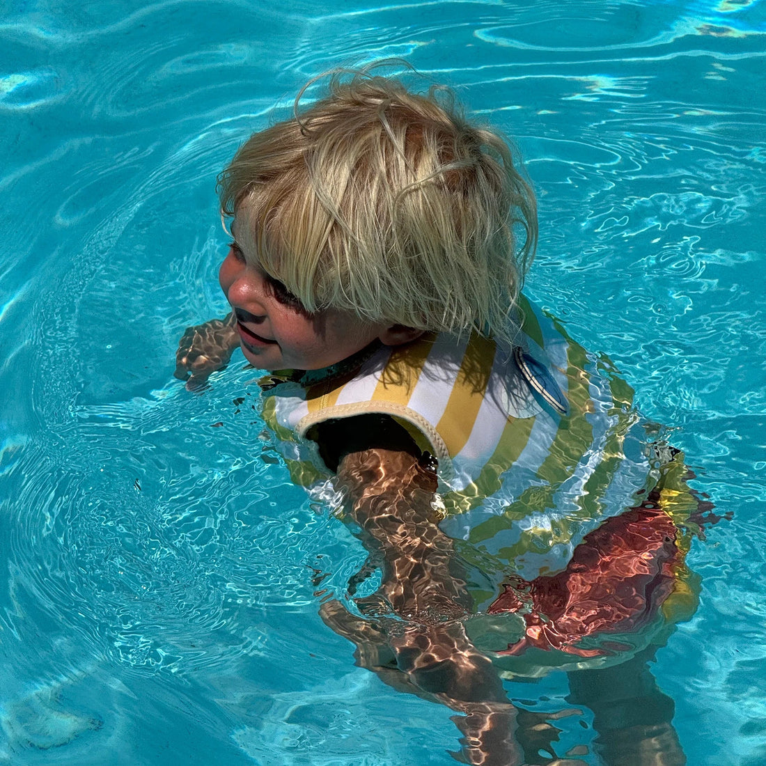 SunnyLife® Úszómellény - Sid the Seagull Mustard Stripe - SunnyLife - Nyári kellékek - OduStore